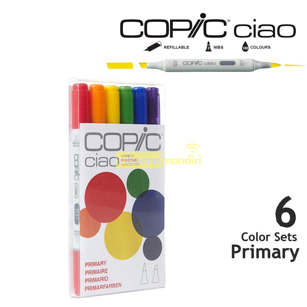 

Copic Ciao Marker Set 6 Primary