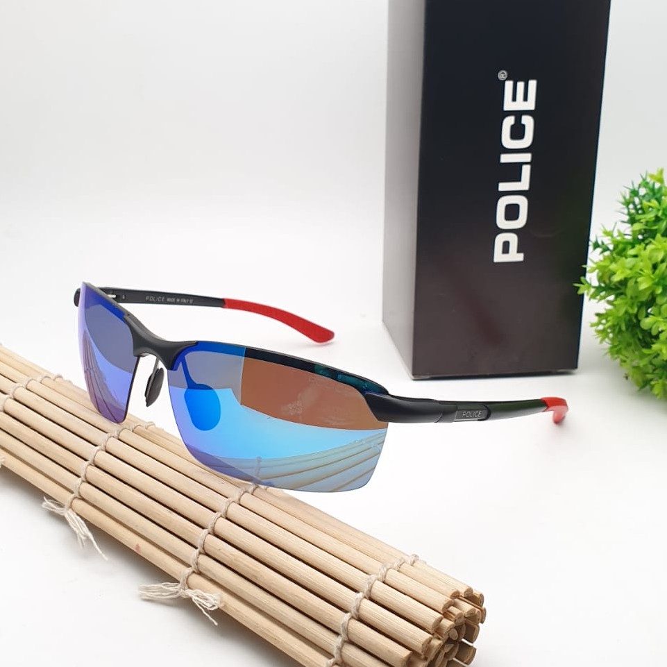 Sunglass Kacamata Sepeda Pria - Kacamata Hitam Pria Police A1805 Lensa Anti UV