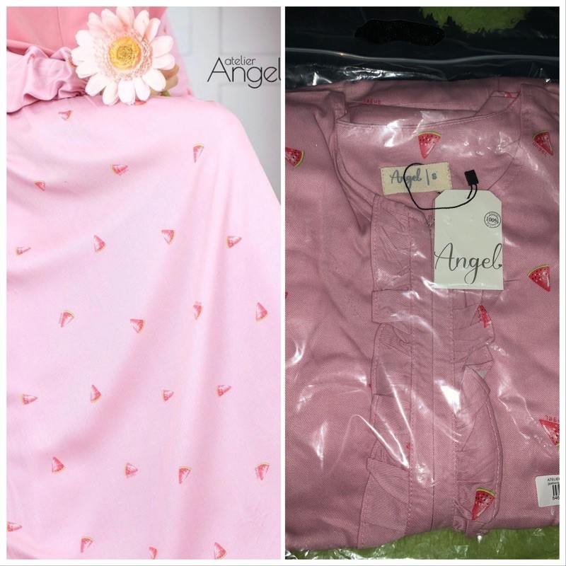 Sarah dress Watermelon pink Size S by Atelier Angelina Maret