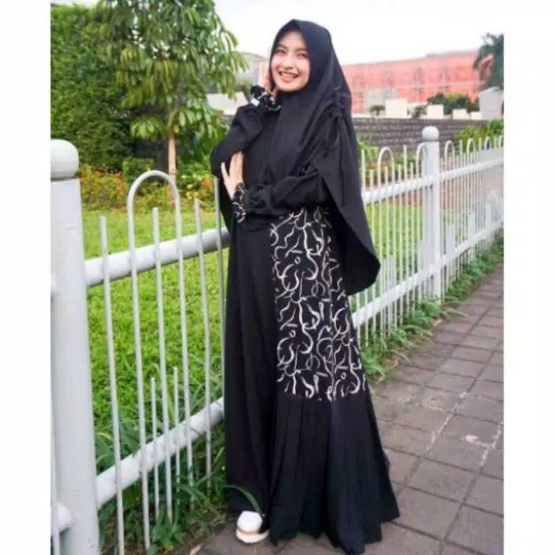 Qudwah dress || silmee indonesia || busui friendly || gamis kondangan motif