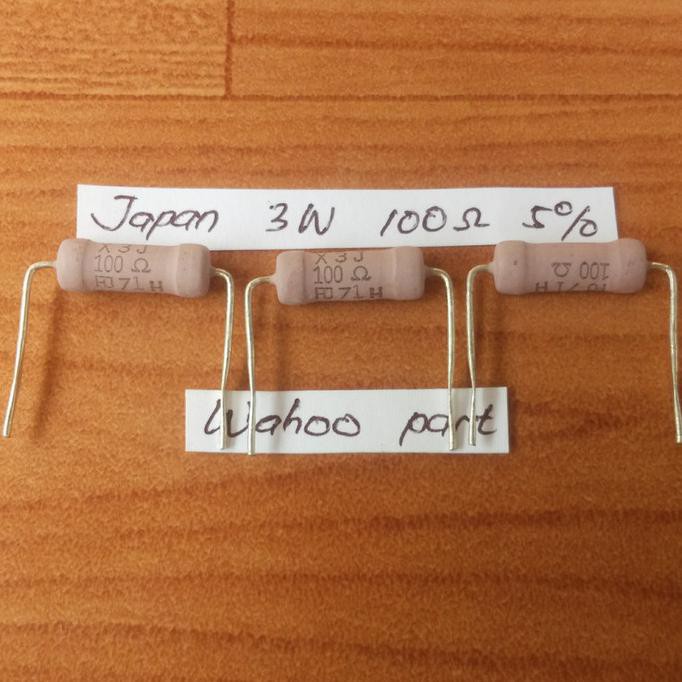 Resistor Jepang 100 Ohm 3Watt Wahooo Kualitas Baik
