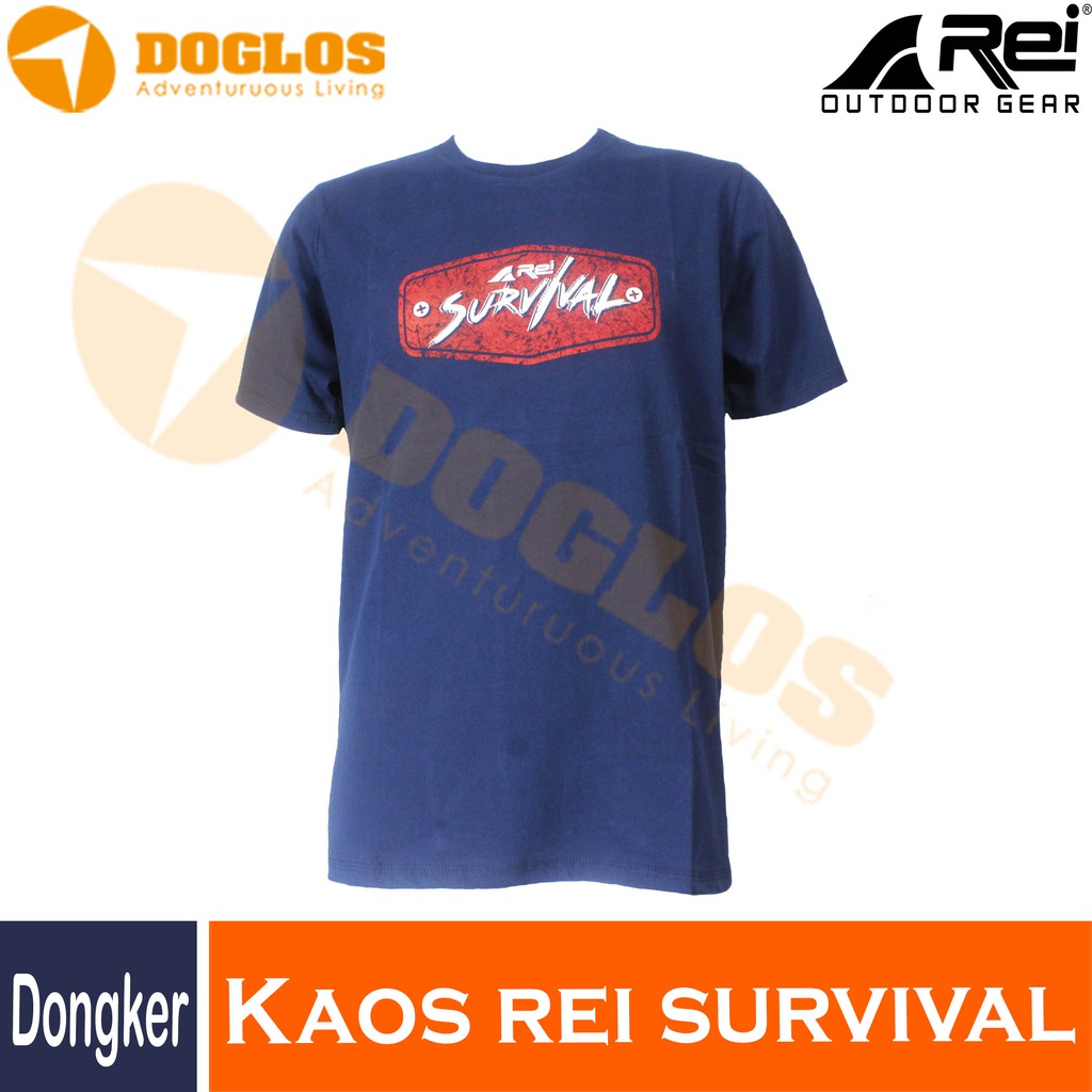 Kaos Rei Survival Original Tshirt Outdoor sport Hiking gunung Dongker