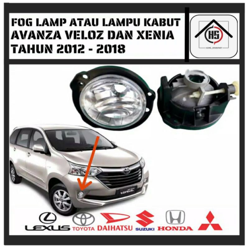 Foglamp Avanza Foglamp Xenia Lampu Kabut avanza Lampu Kabut Xenia Tahun 2012 - 2018 Original FogLamp