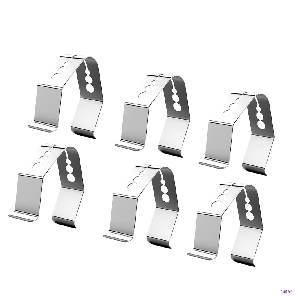 6pcs Barbecue Thermometer Probe Holders Stainless Steel BBQ Grill Clips Picnic Temperature Gauge Probe Brackets huiteni.id