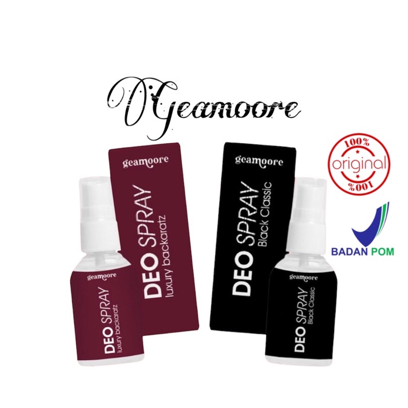 DEODORANT SPRAY GEAMOORE 30ML BPOM VARIAN BACKARATZ DEO SPRAY GEAMOORE GEAMORE GEAAMORE GEAMOR DEODO