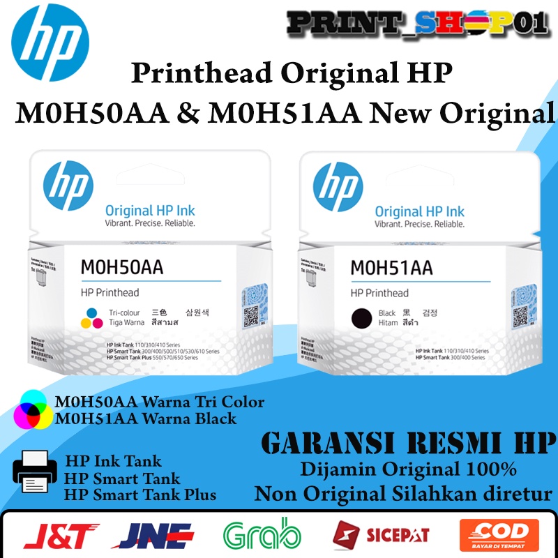 Jual PrintHead Print Head Cartridge HP M0H51AA Black / M0H50AA Tri ...