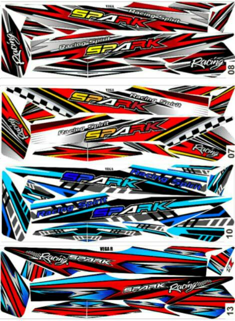 Sticker Striping Variasi Racing Vega R New B Shopee Indonesia