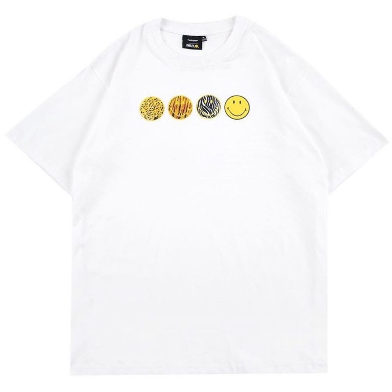 THANKSINSOMNIA X SMILEY The Pattern T-Shirt White UNISEX