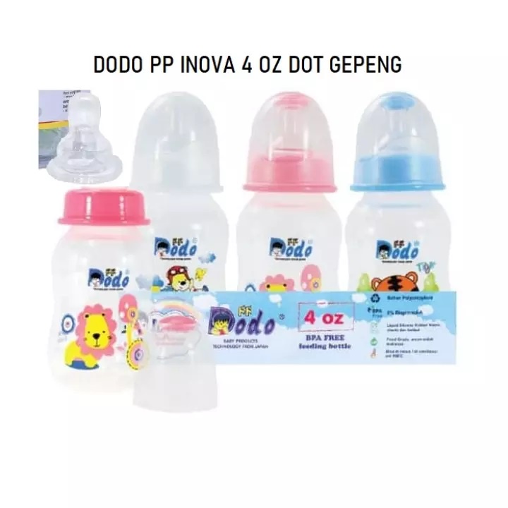 DODO PP INOVA Botol Susu Asi Bayi Anak Dot Gepeng Pedodontic Orthodontic Nipple