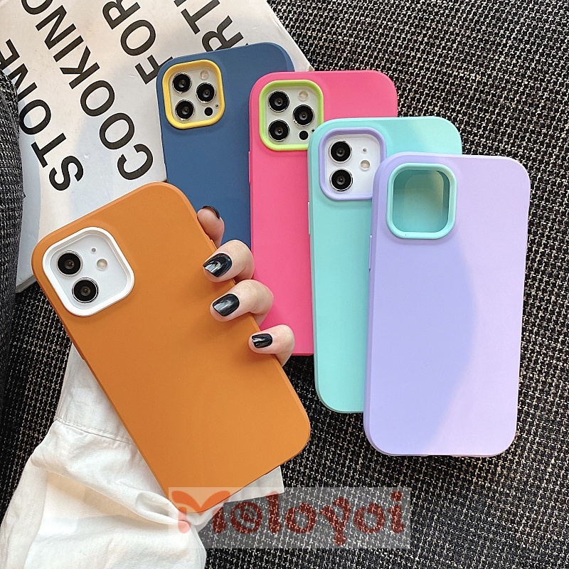 Case Bahan Tpu Warna Permen Tahan Banting Untuk Iphone 7 6 6s 8 Plus X Xr Xs Max 11 13 12 Pro Max Se 2020