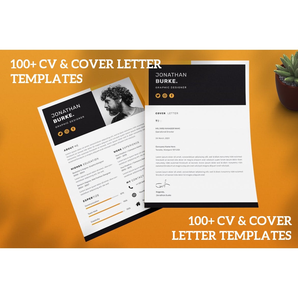 

(Gratis Ongkir) 100+ Template CV Profesional Elegan format Word & 100+ Template Cover Letter format Word