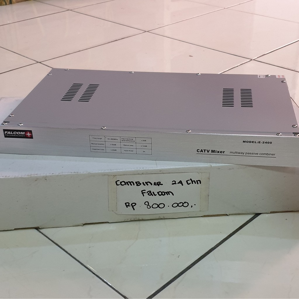 Falcom Combiner 24 Channel Kabel TV Modulator Booster RF Ch 24ch Antena