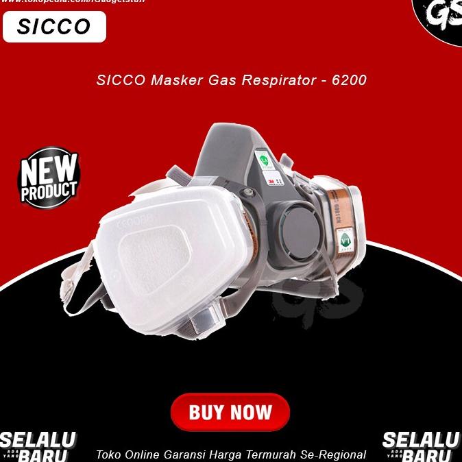 3M Masker Gas Respirator Masker Cat Masker Lab - 6200 3M