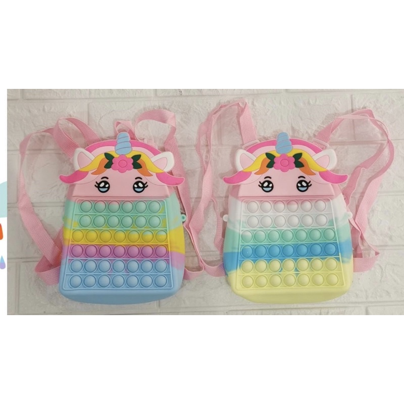 Tas ransel pop it Unicorn bunga Murah