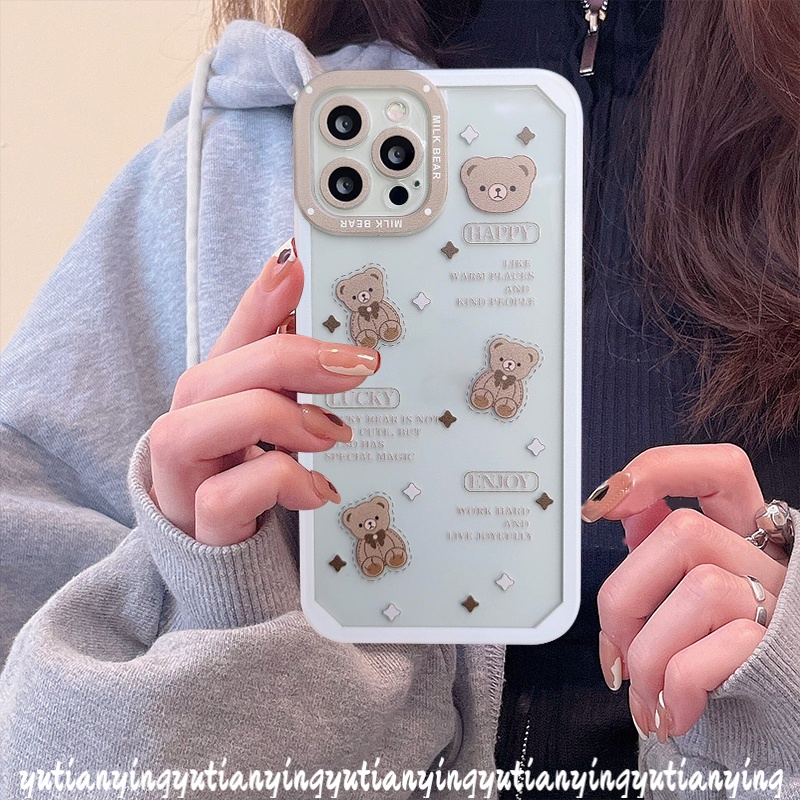 Soft Case TPU Transparan Motif Kartun Boneka Beruang / Kelinci Untuk Infinix Hot 9 10 Play 11 11 Play 11s Infinix Smart 6 5