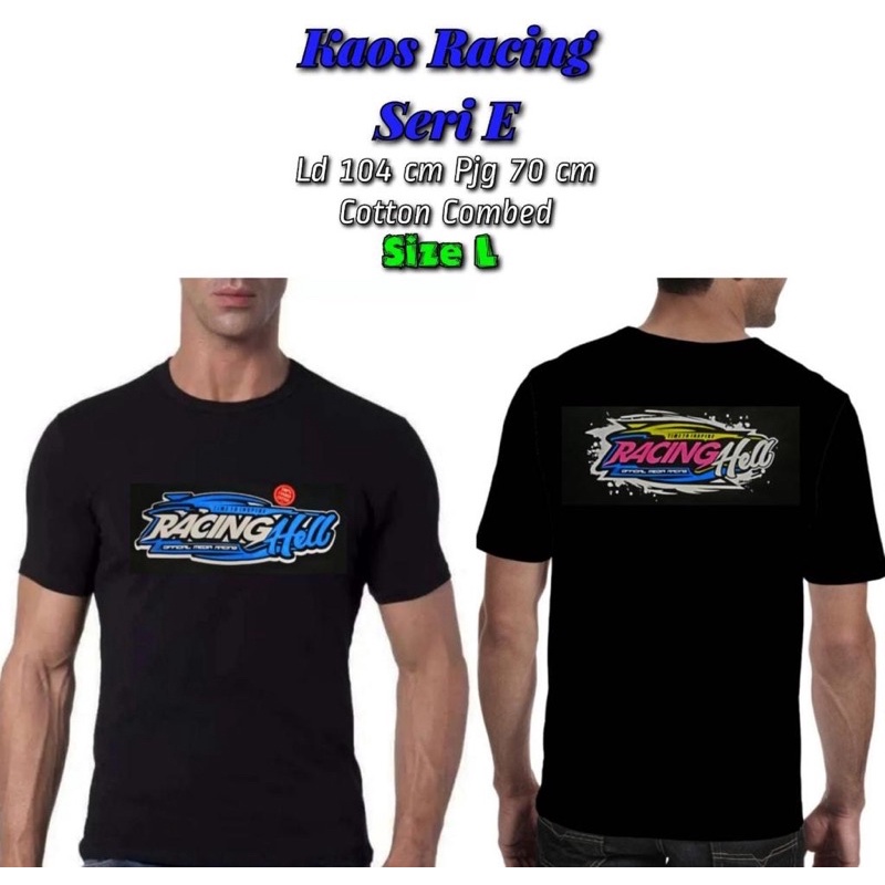 kaos racing bahan cotton combed