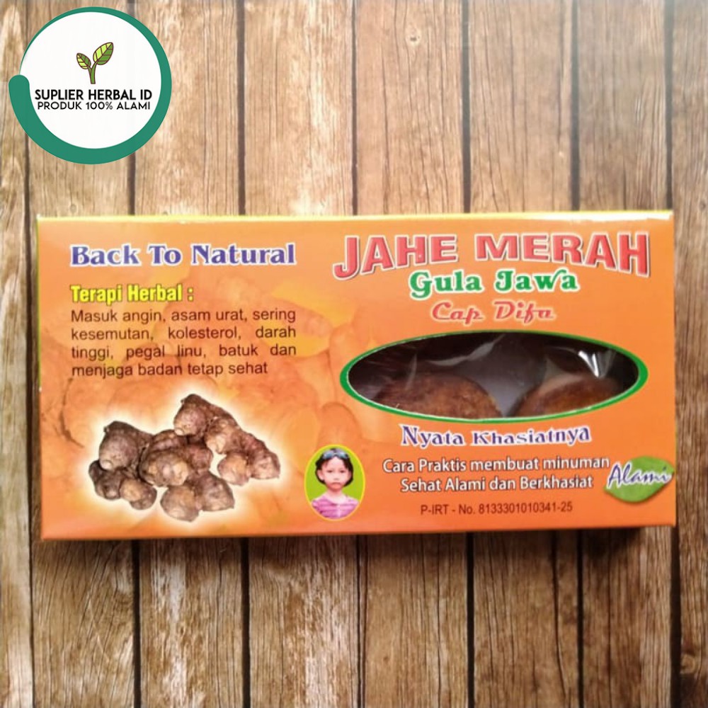 

Gula Merah Jawa Plus Jahe Merah Alami (Dari Nira Kelapa / Tebu)