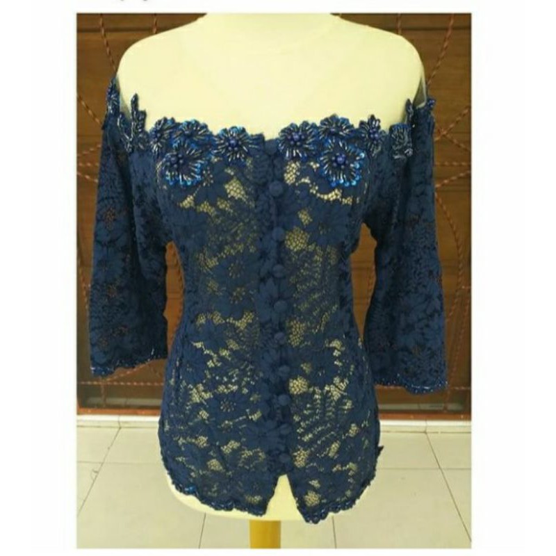Kebaya Payet Navy