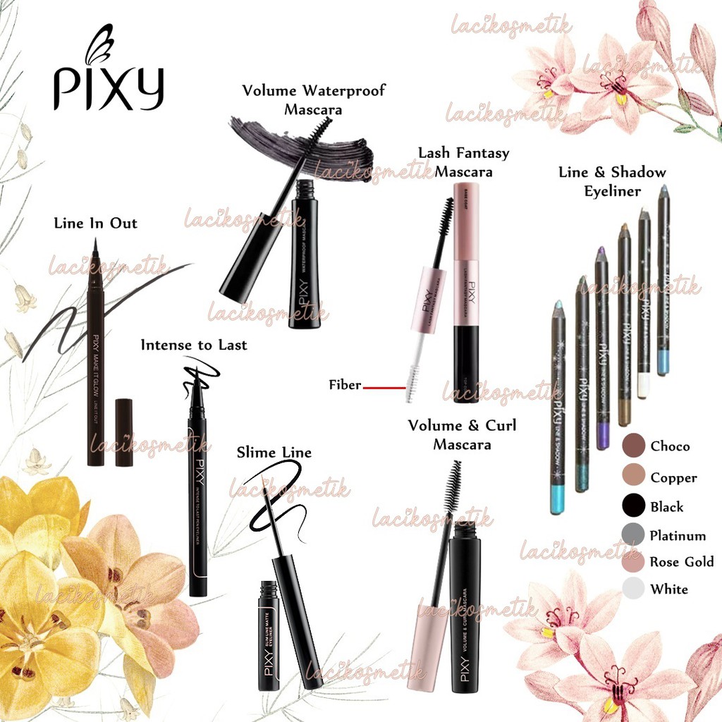 ✨LACIKOSME✨ PIXY PENSIL EYELINER MASCARA WATERPROOF - PENSIL ALIS LINE &amp; SHADOW ORIGINAL