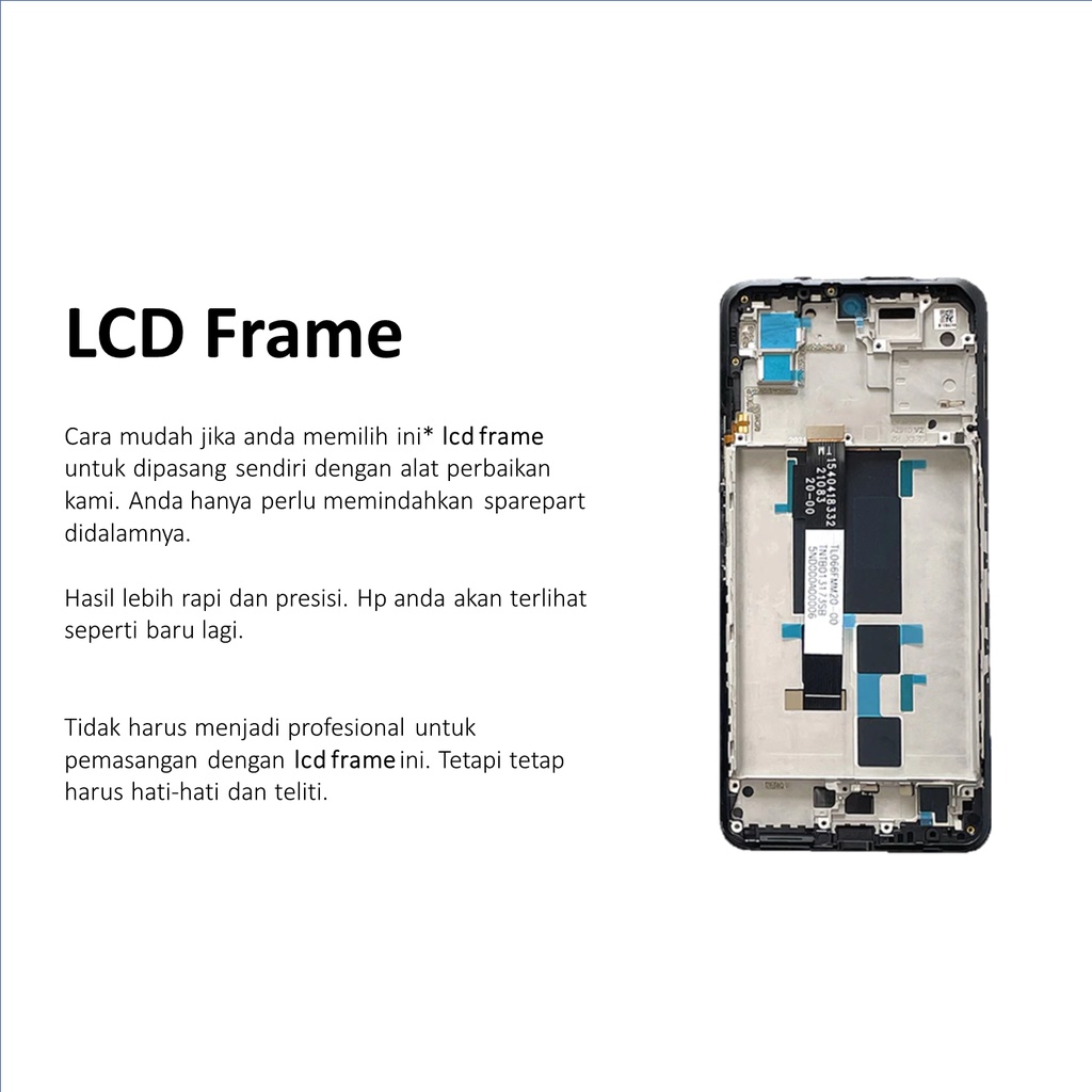 [ CHECK.ID ] LCD + FRAME XIAOMI POCOPHONE POCO X3 GT X3GT ORIGINAL SERVICE PRODUCT