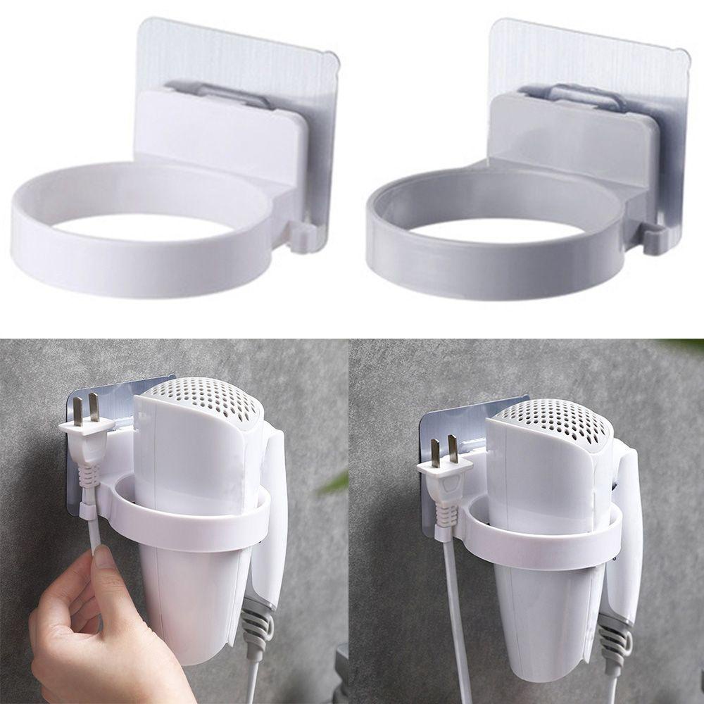 Solighter Tempat Pengering Rambut Organizer Rumah Tanpa Bor Hairdryer Storage Rack Rak Kamar Mandi
