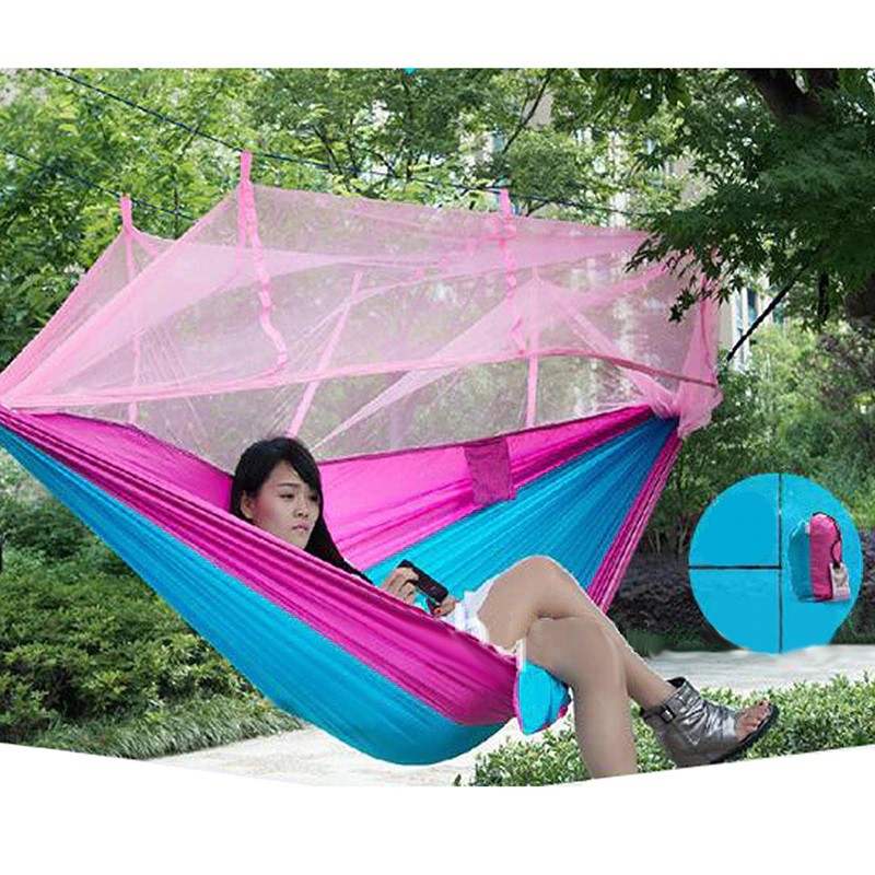 Hammock Camping with Mosquito Net - 260x140cm - Tempat Tidur Gantung