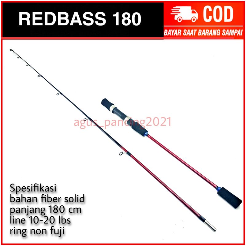 Joran Jig Jigging Ajiro Redbass 180cm