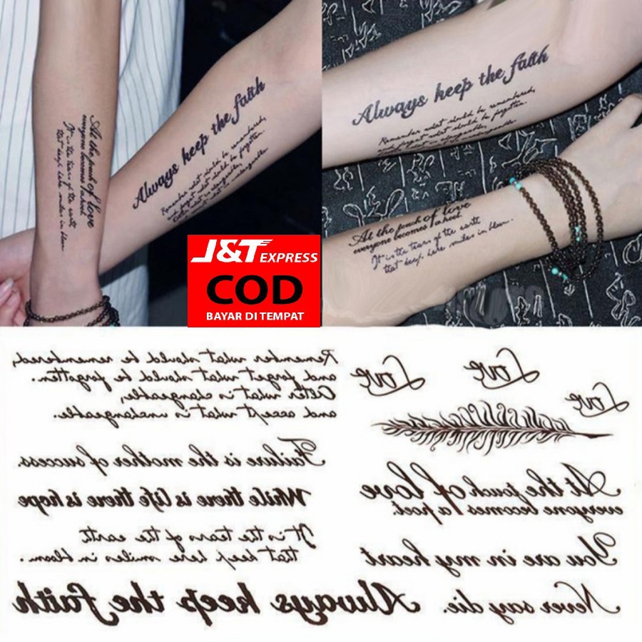 { BISA COD } TATO TEMPORER / Temporary Tatoo sticker palsu tulisan love