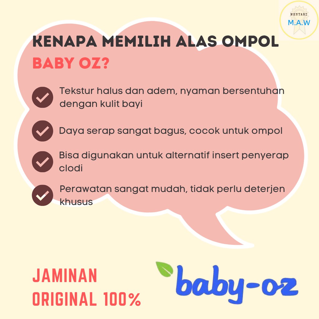 RB22 ORIGINAL Alas Ompol Baby Oz Garis / Popok Lurik Pipis Bayi Katun Tebal Kualitas Premium