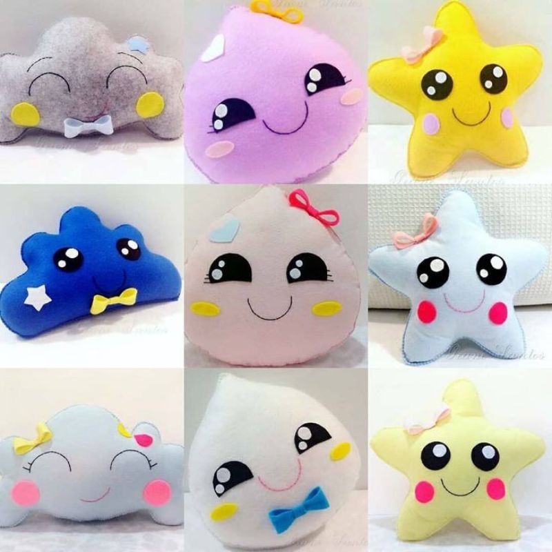 bantal flanel/boneka awan flanel /boneka flanel /bantal karakter