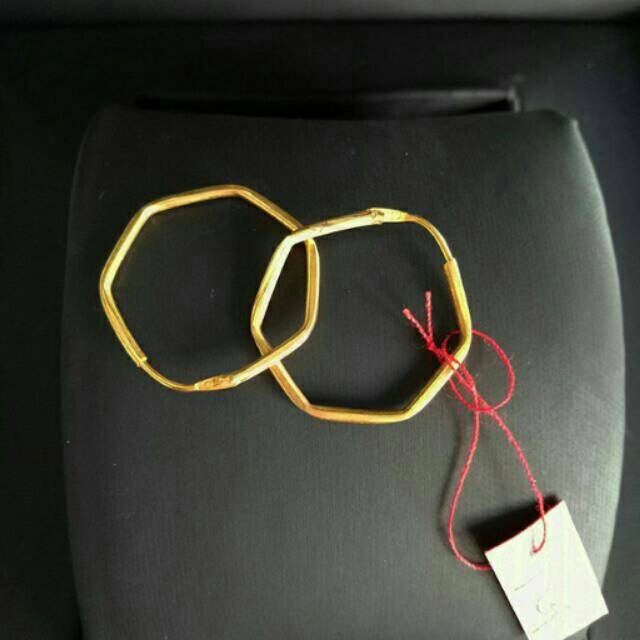 Anting Emas asli model segienam