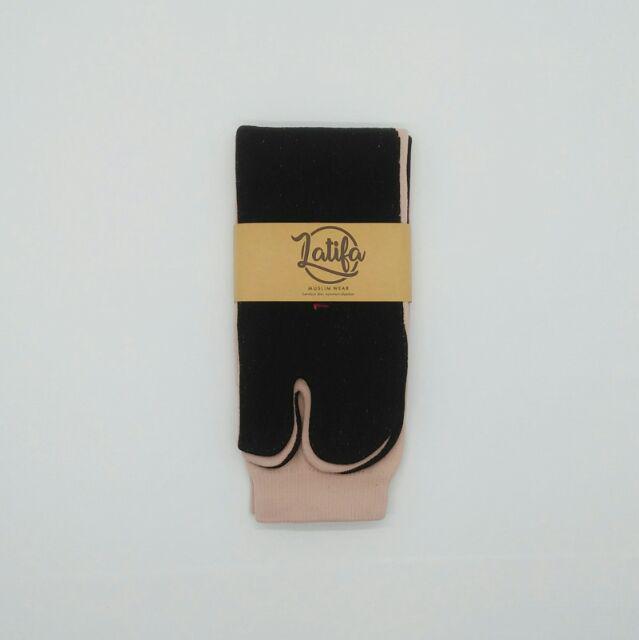Kaos Kaki Jempol Polos Nilon Telapak Hitam Dewasa [ 1 LUSIN ]-krem