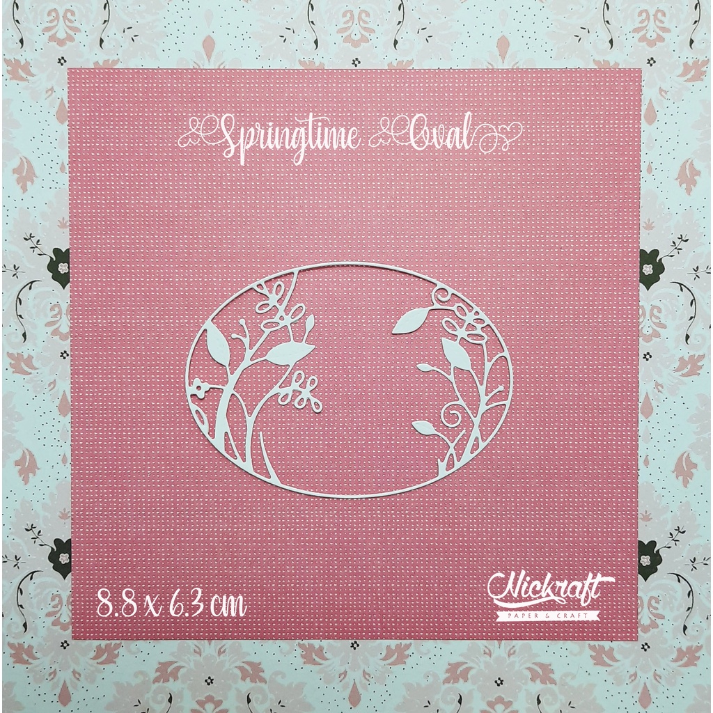 

SPRINGTIME OVAL - Hiasan Scrapbook Kertas Die Cut Label Frame
