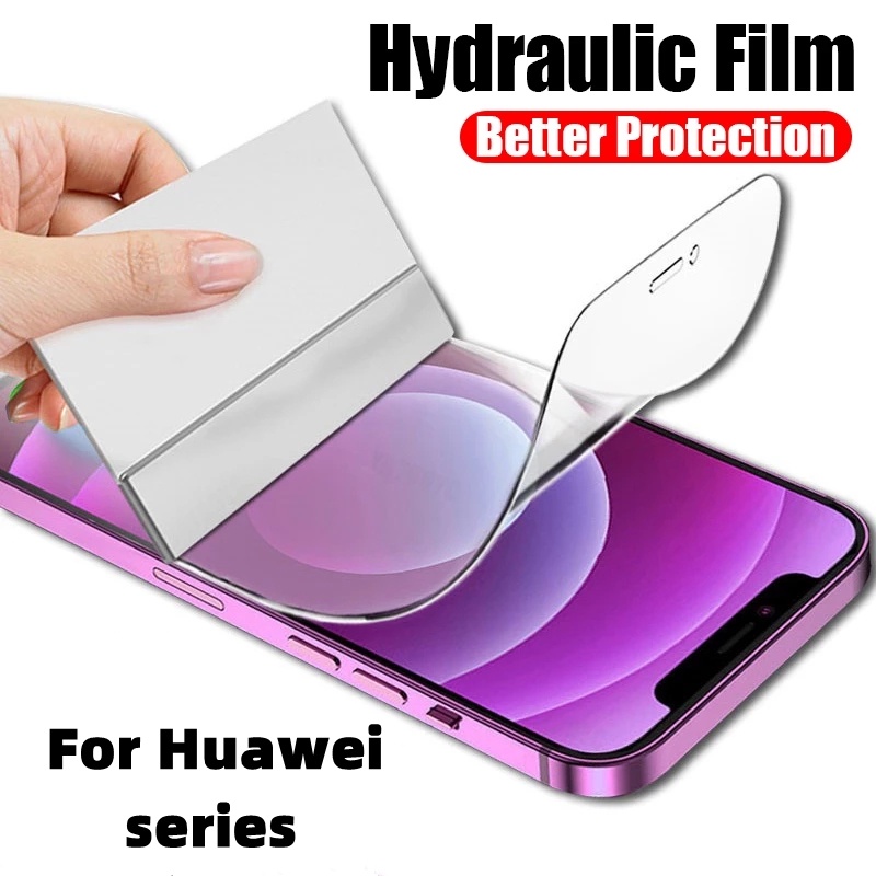 1pc Film Pelindung Layar Hydrogel Transparan Untuk Huawei Nova 3 4 5 6 7 8 9 Pro Honor 20 30 50 60 70 V40 9X X30 X10 Pro