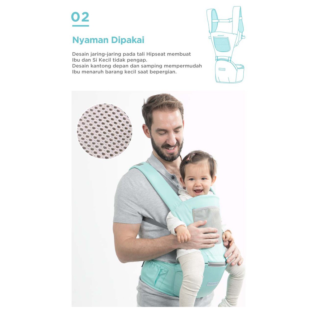 MOOIMOM Casual Hipseat Carrier Gendongan Bayi