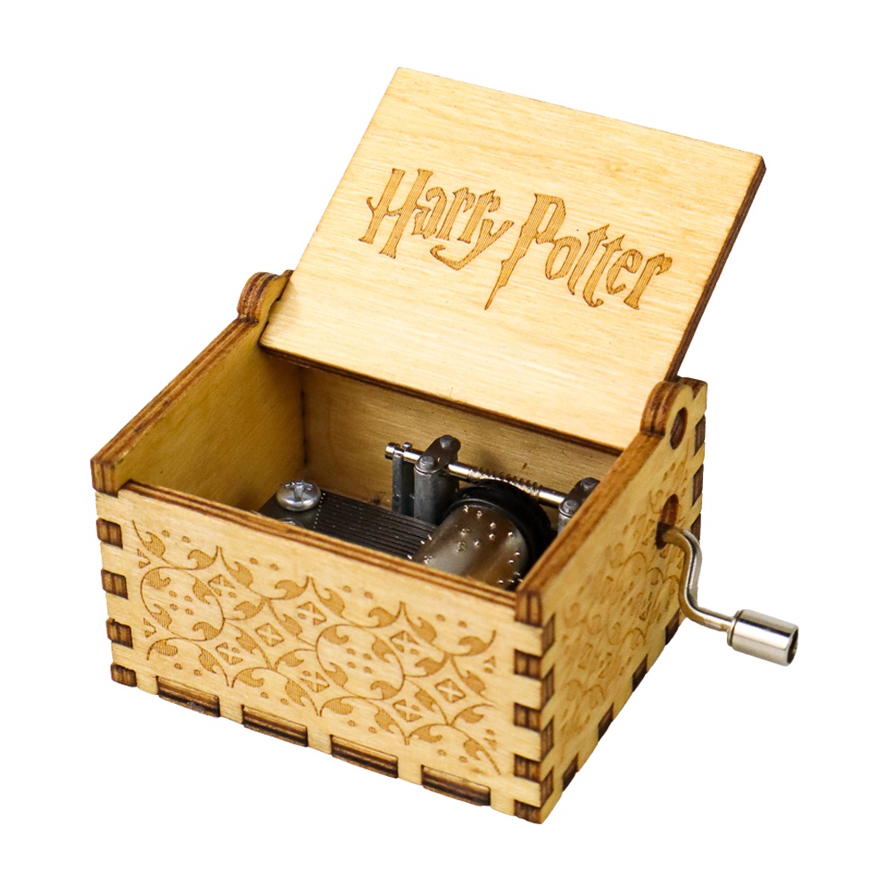 GS8e Anpro Kotak Musik Kayu Hedwig Theme Song Harry Potter - Adq0194 - Wooden Or-i