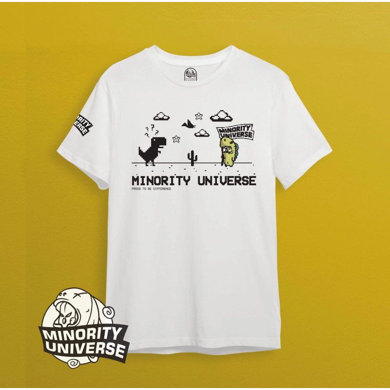 Minority Universe Kaos klothing / T-shirt Unisex white Happy Minority 24sPremiun quality