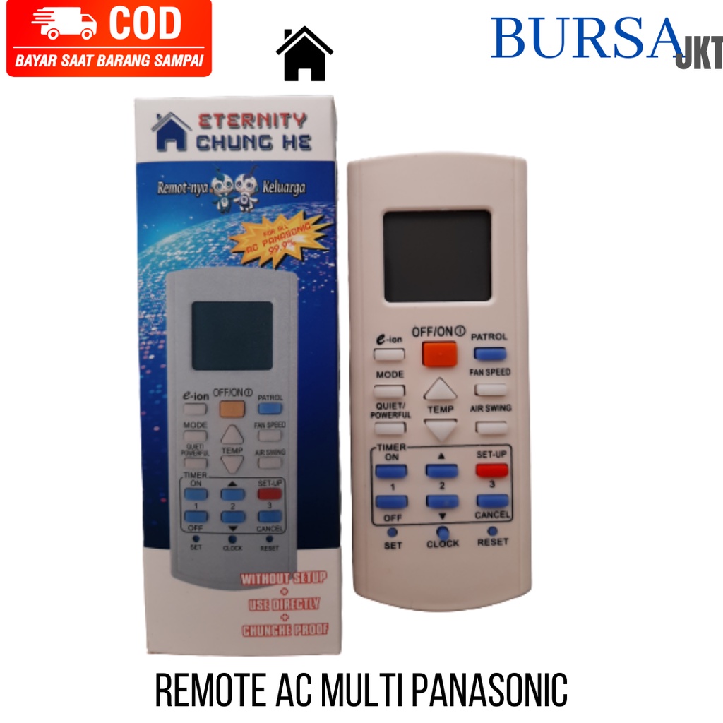 REMOTE AC PANASONI PNS SPLIT INVERTER LOW WATT DUS BIRU