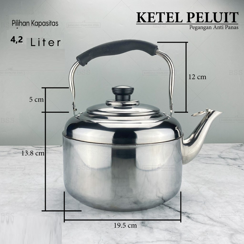 Ketel Subron / Teko Siul / Panci Masak Air Bunyi Ukuran 4,2-5-6,2 liter