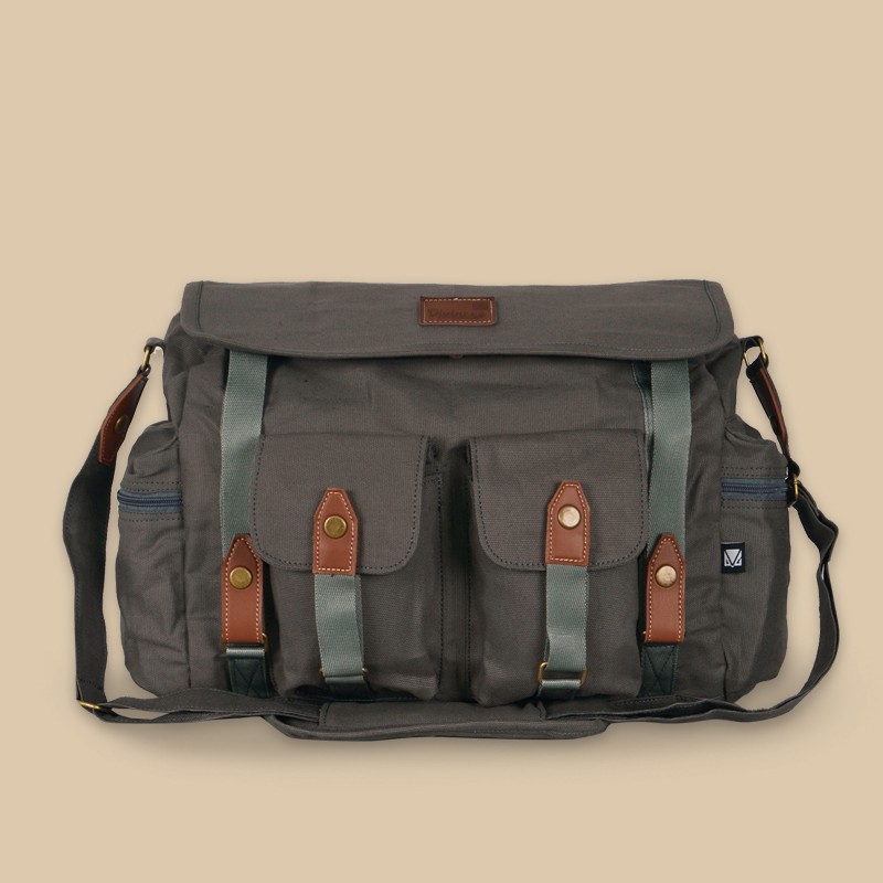 Tas Selempang Divinces Merenah Messenger Bag Kanvas Laptop Pria Wanita