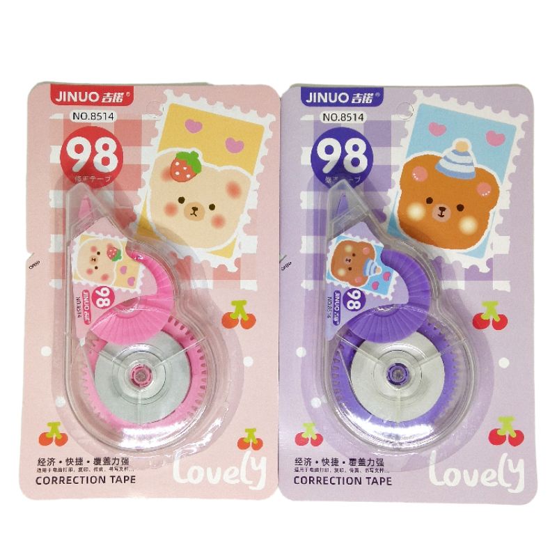 Tip ex Kertas Roll JUMBO BERUANG BEAR LUCU 98 Meter Correction Tape Murah JINUO