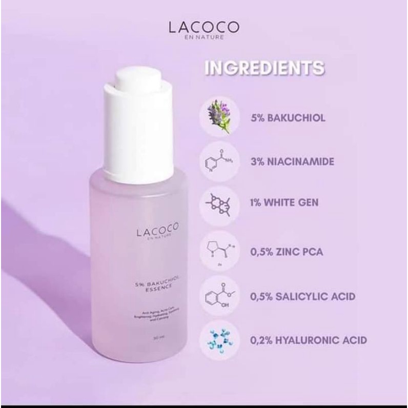 lacoco 5% bakuchiol essence , serum Lacoco, Serum Bakuchiol Lacoco