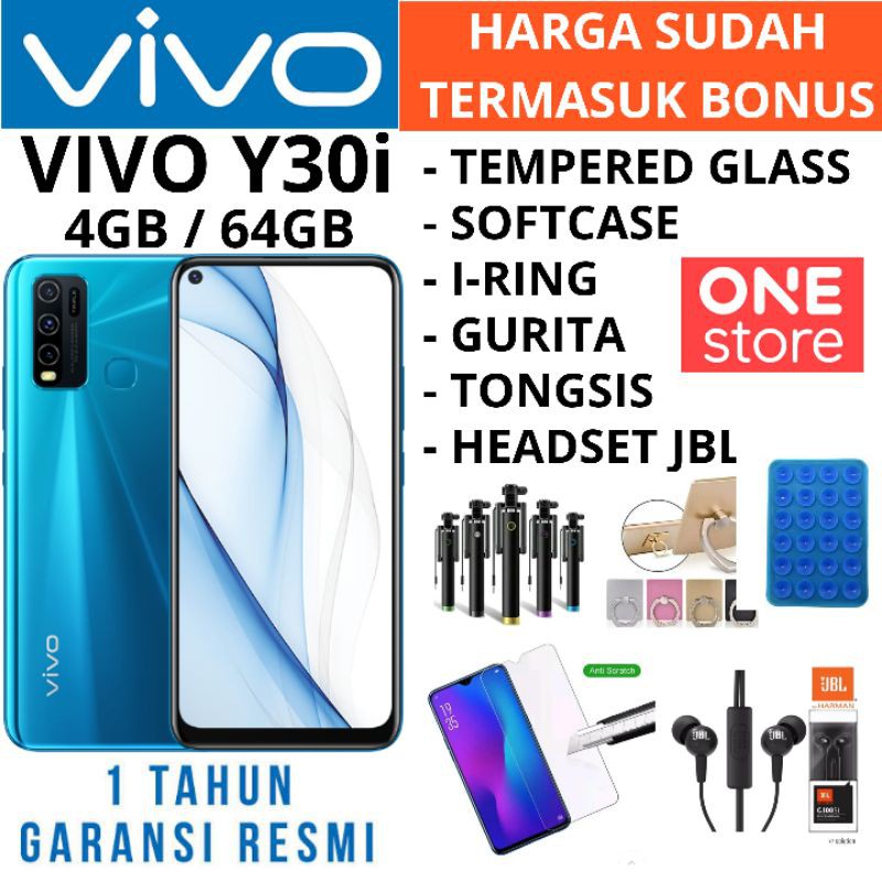 VIVO Y30 i Y30i RAM 4GB ROM 64GB 4/128 GARANSI RESMI