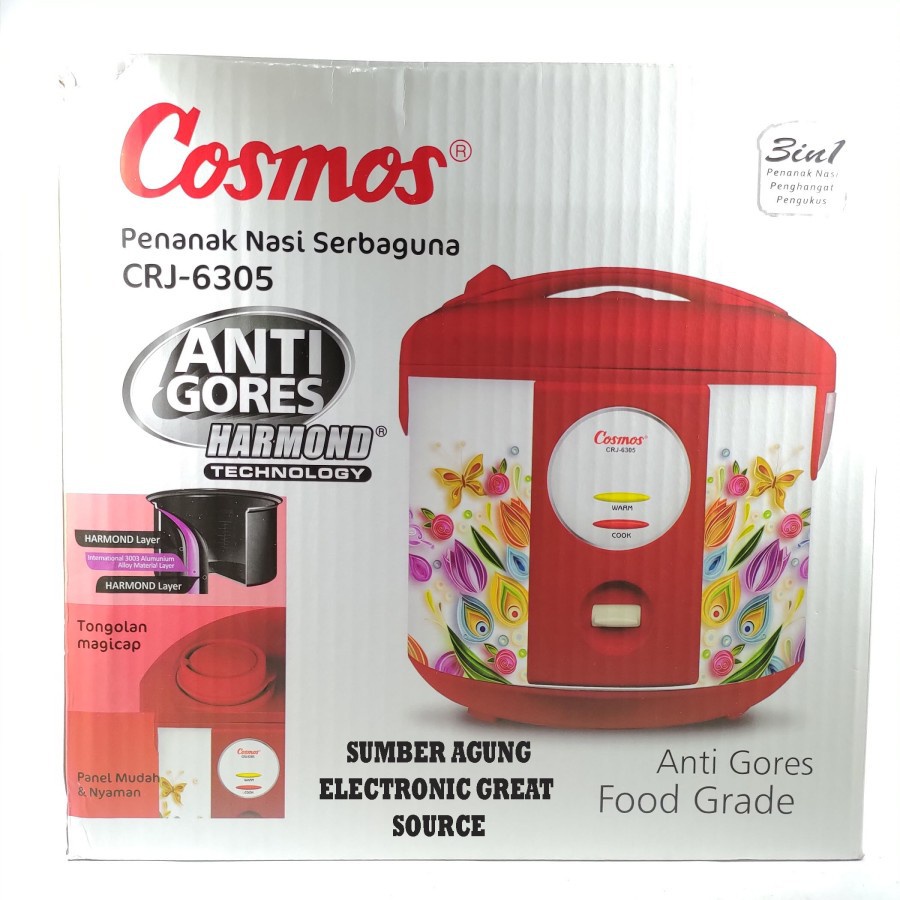 Magic Com Cosmos CRJ 6305 Harmond 3in1 1.8 Liter