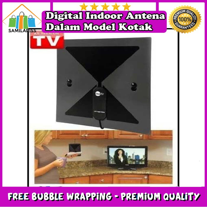 Bisa COD Clear Tv x - 71 HDTV Digital Indoor Antena Dalam Model Kotak-Antena TV dalam rumah praktis
