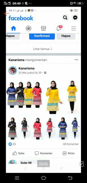 Terlaris Serut Genes Jelita Tunic Navbor Yelbor Whitbor Creambor Tunik Batik Modern Hrb030 Dolbi Dob