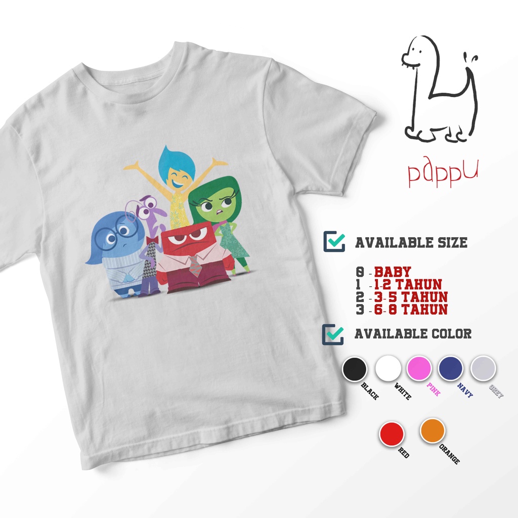 C/320 Kaos Anak Premium Inside Out Movie Disney T-Shirt