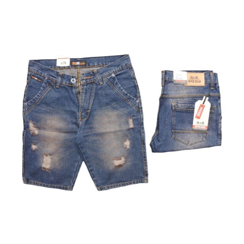 CELANA JEANS PENDEK SOBEK/ROBEK PREMIUM DISTROO ORIGINAL BY XPD