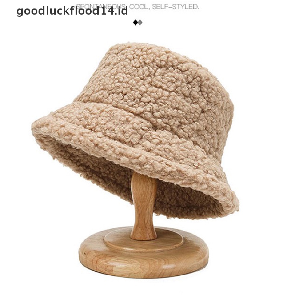 [OOID] Faux Fur Bucket Hat Winter Warm Teddy Velvet Hats for Women Lady ID