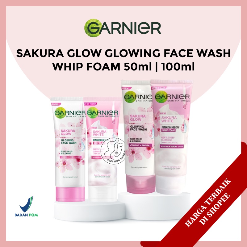 Jual Garnier Sakura White Pinkish Glow Whip Foam Sakura Glow Glowing
